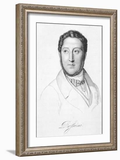 Gioacchino Rossini Italian Composer-H. Bruyeres-Framed Art Print