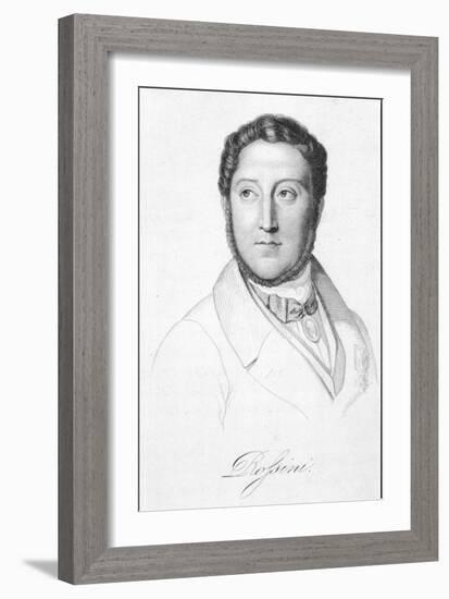 Gioacchino Rossini Italian Composer-H. Bruyeres-Framed Art Print