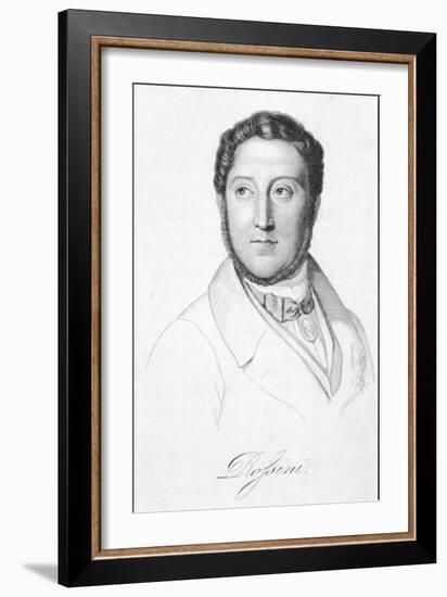 Gioacchino Rossini Italian Composer-H. Bruyeres-Framed Art Print