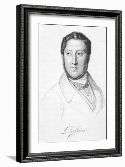 Gioacchino Rossini Italian Composer-H. Bruyeres-Framed Art Print