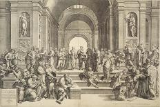 St, Paul Preaching at Athens (The School of Athens), 1550-Giorgio Ghisi-Mounted Giclee Print