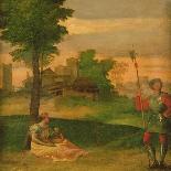 Portrait of a man with a pipe or flute by Giorgione-null-Giclee Print