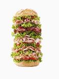 Giant Ham, Sliced Sausage and Lettuce Sandwich-Giorgio Scarlini-Framed Photographic Print