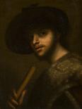 Portrait of a man with a pipe or flute by Giorgione-null-Giclee Print