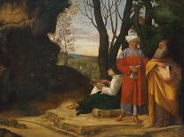 Moess Undergoes Trial by Fire, 1502-1505-Giorgione-Mounted Giclee Print