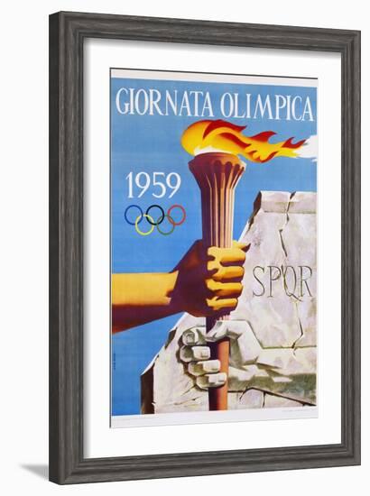 Giornata Olimpica 1959 Poster-Nino Gregori-Framed Giclee Print