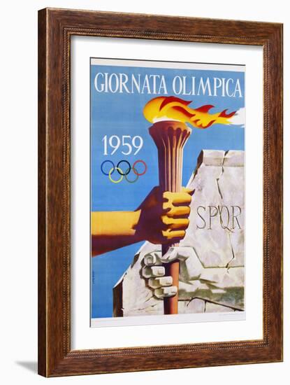 Giornata Olimpica 1959 Poster-Nino Gregori-Framed Giclee Print