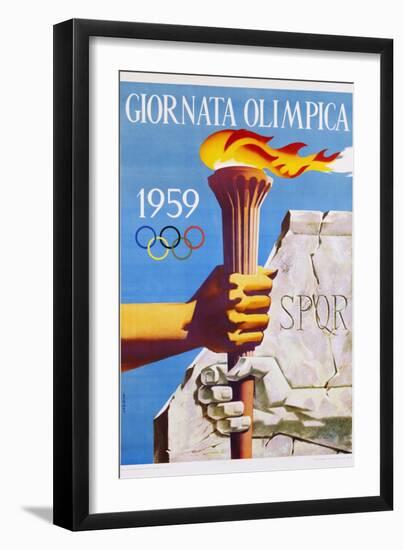 Giornata Olimpica 1959 Poster-Nino Gregori-Framed Giclee Print