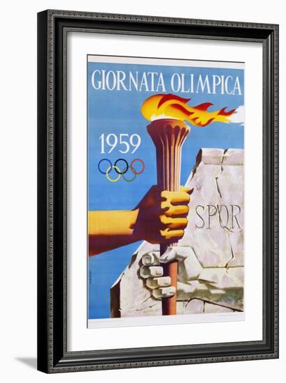 Giornata Olimpica 1959 Poster-Nino Gregori-Framed Giclee Print