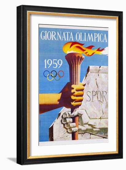 Giornata Olimpica 1959 Poster-Nino Gregori-Framed Giclee Print