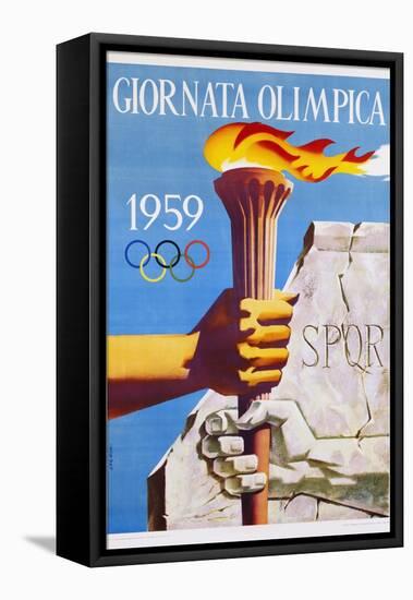 Giornata Olimpica 1959 Poster-Nino Gregori-Framed Premier Image Canvas