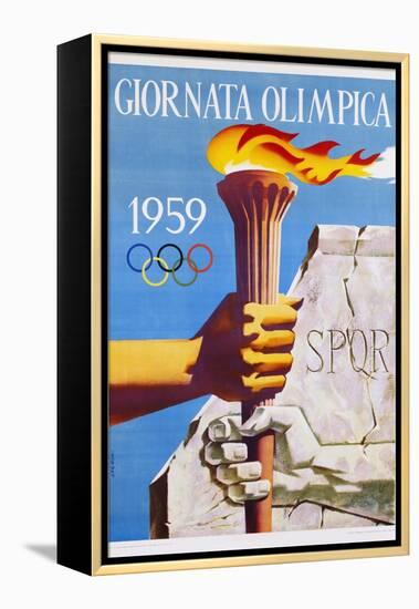 Giornata Olimpica 1959 Poster-Nino Gregori-Framed Premier Image Canvas