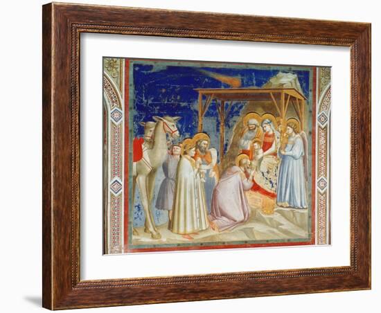 Giotto: Adoration-Giotto di Bondone-Framed Giclee Print
