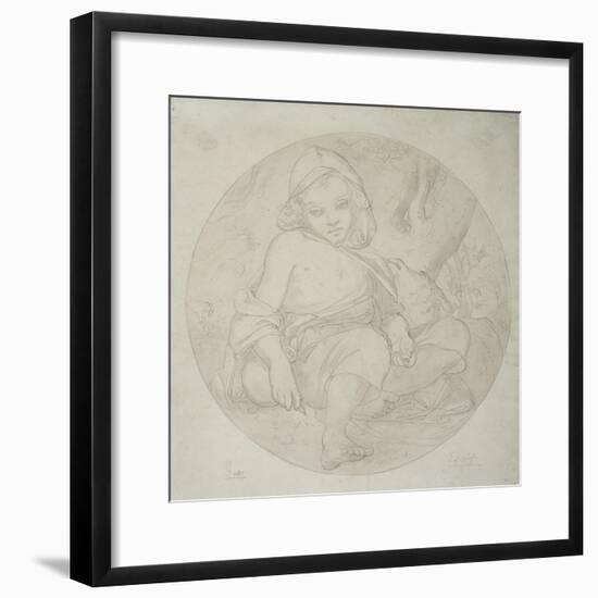 Giotto as a Shepherd Boy, 1849-Frederic Leighton-Framed Giclee Print