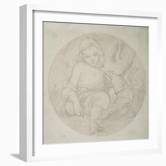 Giotto as a Shepherd Boy, 1849-Frederic Leighton-Framed Giclee Print