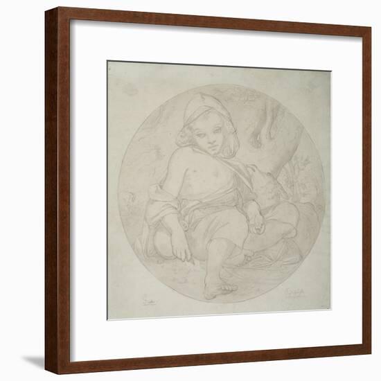 Giotto as a Shepherd Boy, 1849-Frederic Leighton-Framed Giclee Print