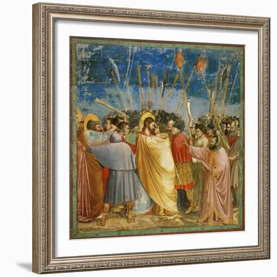 Giotto / Kiss of Judas, 1303-1305, Fresco-Giotto-Framed Giclee Print