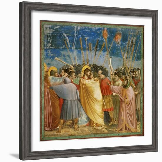 Giotto / Kiss of Judas, 1303-1305, Fresco-Giotto-Framed Giclee Print