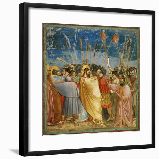 Giotto / Kiss of Judas, 1303-1305, Fresco-Giotto-Framed Giclee Print