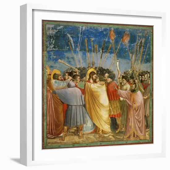 Giotto / Kiss of Judas, 1303-1305, Fresco-Giotto-Framed Giclee Print