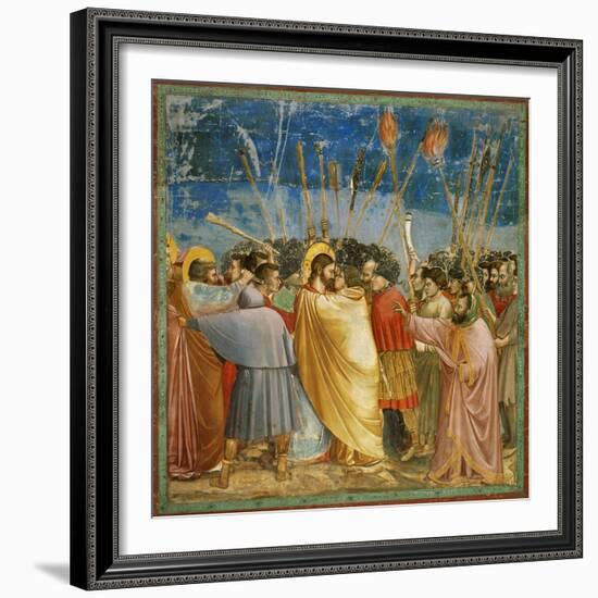 Giotto / Kiss of Judas, 1303-1305, Fresco-Giotto-Framed Giclee Print