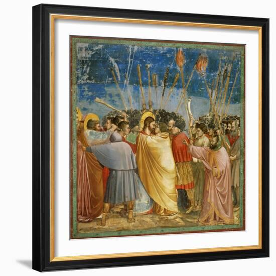 Giotto / Kiss of Judas, 1303-1305, Fresco-Giotto-Framed Giclee Print