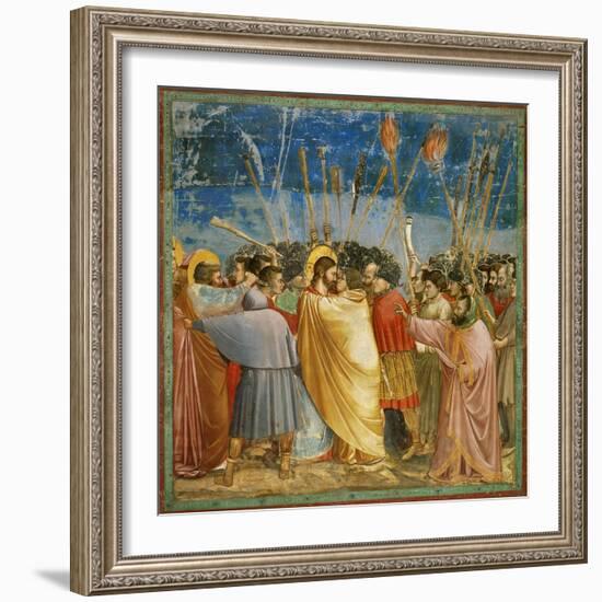 Giotto / Kiss of Judas, 1303-1305, Fresco-Giotto-Framed Giclee Print