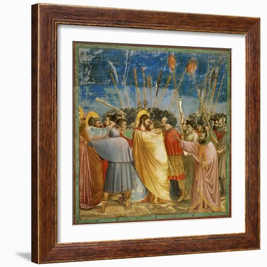 Giotto / Kiss of Judas, 1303-1305, Fresco-Giotto-Framed Giclee Print