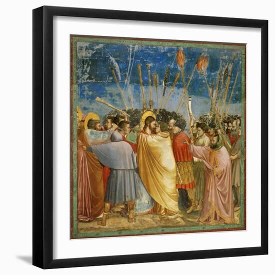 Giotto / Kiss of Judas, 1303-1305, Fresco-Giotto-Framed Giclee Print