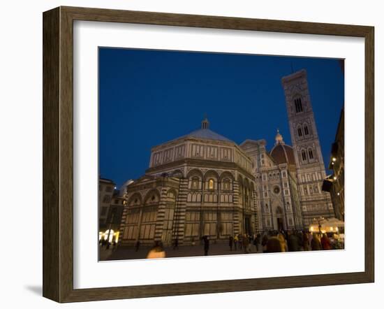 Giotto's Bell Tower and Cathedral (Basilica Di Santa Maria Del Fiore), Florence, Tuscany, Italy-Carlo Morucchio-Framed Photographic Print