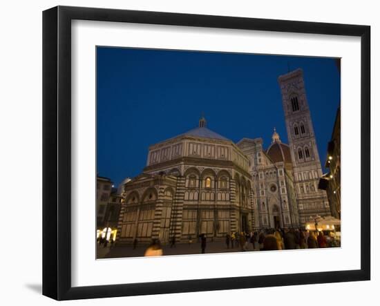 Giotto's Bell Tower and Cathedral (Basilica Di Santa Maria Del Fiore), Florence, Tuscany, Italy-Carlo Morucchio-Framed Photographic Print