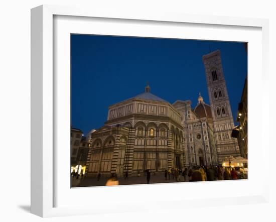 Giotto's Bell Tower and Cathedral (Basilica Di Santa Maria Del Fiore), Florence, Tuscany, Italy-Carlo Morucchio-Framed Photographic Print