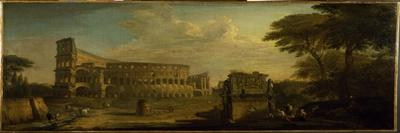 A View of the Colosseum, Rome-Giovani Paolo Panini-Framed Premier Image Canvas