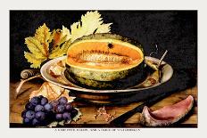 Dish with Melons and a Slice of Watermelon-Giovanna Garzoni-Art Print