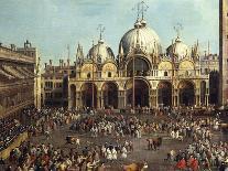 Venetian Festival, the Newly Elected Doge of Venice Being Presented to the People-Giovanni Antonio Canal-Framed Giclee Print