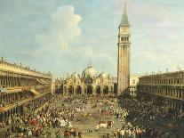 Customs and Salute Church in Venice, 1726-1728-Giovanni Antonio Canal-Framed Giclee Print