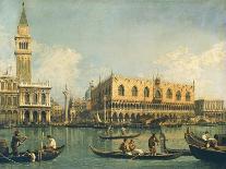 Customs and Salute Church in Venice, 1726-1728-Giovanni Antonio Canal-Framed Giclee Print