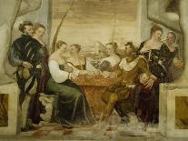 Players at Table, Detail from Game of Cards-Giovanni Antonio Fasolo-Framed Giclee Print