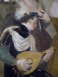 Lute Player, Detail from Invitation to Dance, Ca 1570-Giovanni Antonio Fasolo-Framed Premium Giclee Print