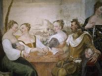 Players at Table, Detail from Game of Cards-Giovanni Antonio Fasolo-Framed Giclee Print