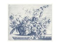 Navy Basket of Flowers II-Giovanni Baptiste-Art Print