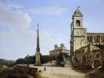 Trinita' Dei Monti and the French Academy, Rome-Giovanni Battista Caracciolo-Framed Giclee Print