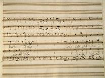 Handwritten Sheet Music of Stabat Mater, 1735-Giovanni Battista Pergolesi-Framed Premier Image Canvas