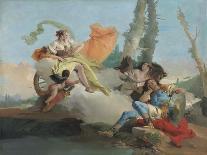 'Woman resting on Clouds and supported by a Cupid', mid 18th century, (1928)-Giovanni Battista Tiepolo-Framed Giclee Print