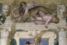 Putti with a Greyhound and Mascarons, 1569-70-Giovanni Battista Zelotti-Giclee Print