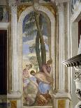 Putti with a Fawn and Fruit Festoons, 1569-70-Giovanni Battista Zelotti-Giclee Print