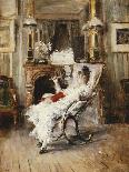 Girl Reading in a Salon, 1876-Giovanni Boldini-Giclee Print