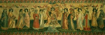 Triptych with the Annunciation and Saints Lawrence, Benedict, John the Baptist and Nicholas-Giovanni dal Ponte-Premier Image Canvas