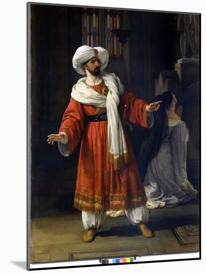 Giovanni David (Davide) Italian Tenor in “Gli Arabi Nelle Gallie” by Giovanni Pacini (1796 - 1867).-Francesco Hayez-Mounted Giclee Print