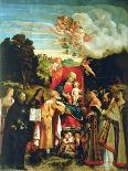 Madonna and Child with Ss. Domenic, Barbara, Catherine and Others-Giovanni de Busi Cariani-Giclee Print